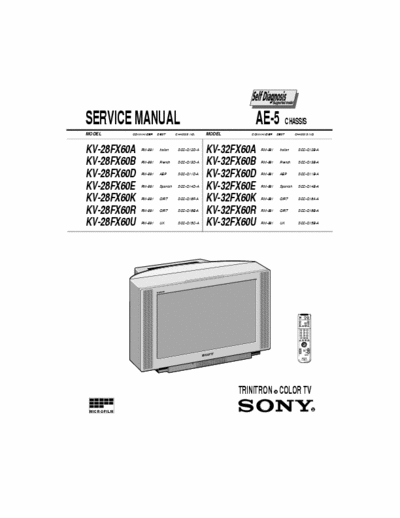 SONY KV-28,32FX60(X) S.M.